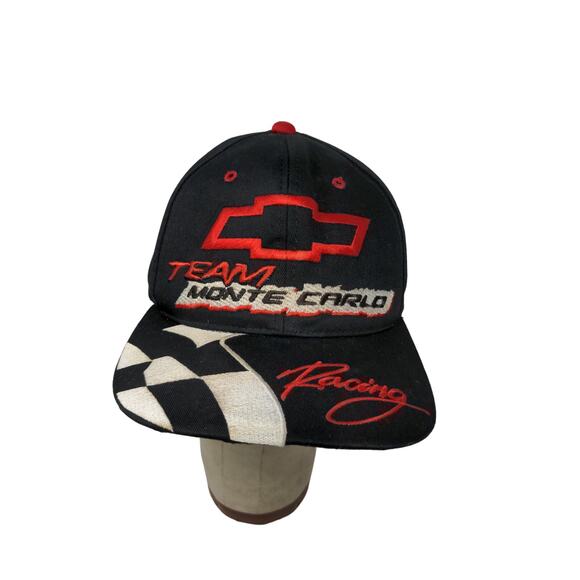 Race Day Chevy Team Monte Carlo Racing Hat Snapback OSFM Black Embroidered Logo - Picture 1 of 10
